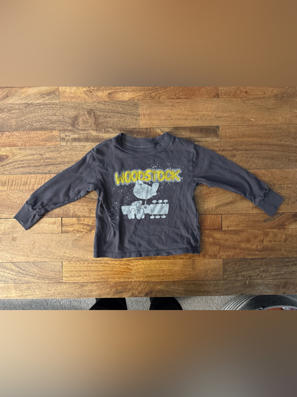 Rowdy Sprout Woodstock Long Sleeve Tee 6-12M Black